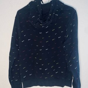 NWOT Nike black long sleeve hoodie Unisex hoodie colorful checkmarks, size S
